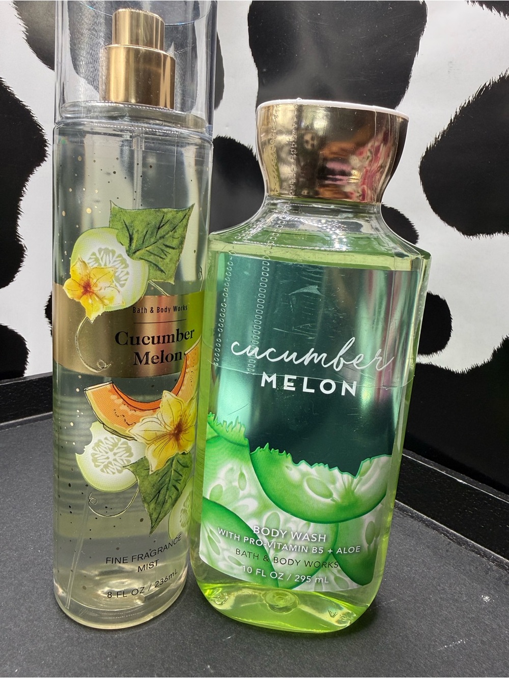 Discontinued Bath & Body Works Cucumber Melon Body Wash - Green with Gold Cap